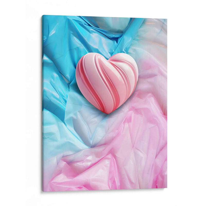 Corazón Rosa de Dulce sobre Plástico - DeLaVegaGaming | Cuadro decorativo de Canvas Lab