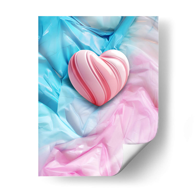 Corazón Rosa de Dulce sobre Plástico - DeLaVegaGaming | Cuadro decorativo de Canvas Lab