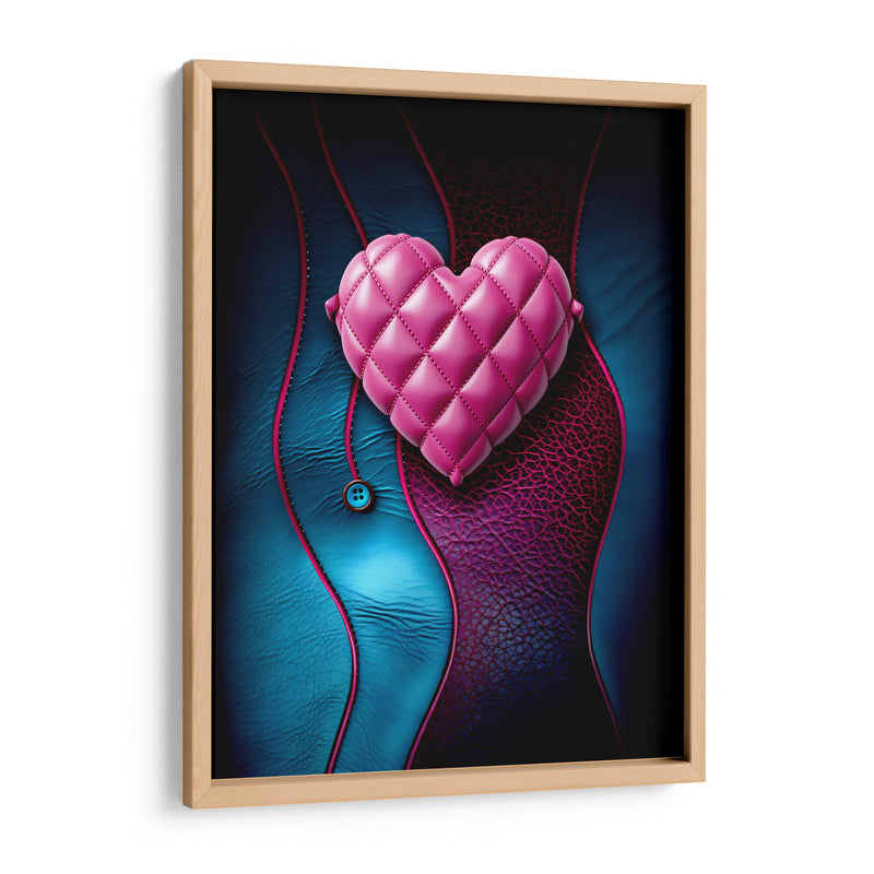 Corazón Rosa de Piel Sobre Piel Rosa y Azúl - DeLaVegaGaming | Cuadro decorativo de Canvas Lab
