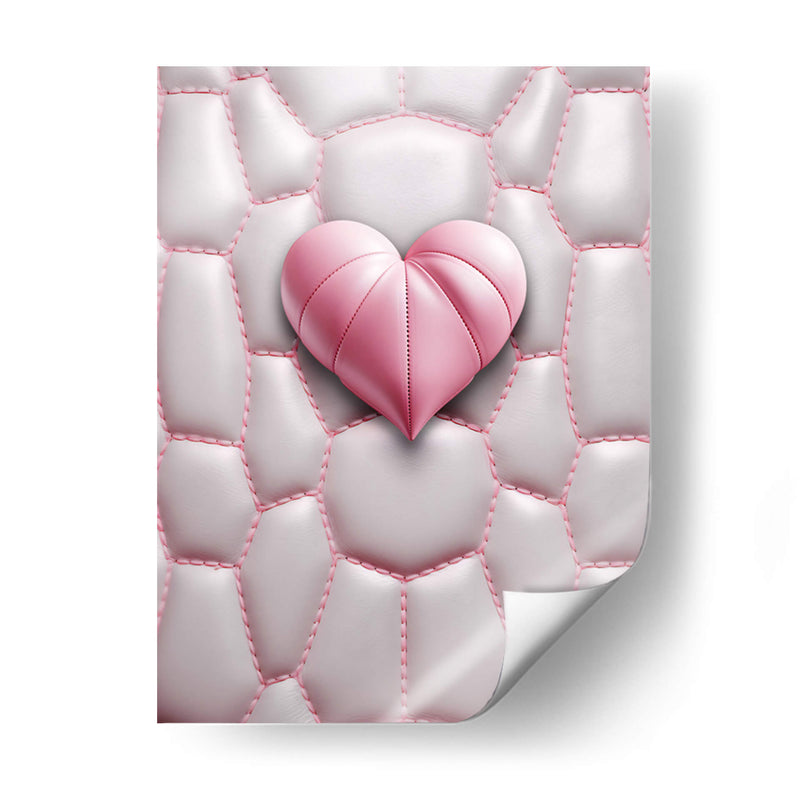 Corazón Rosa de Piel Sobre Piel Rosa Claro - DeLaVegaGaming | Cuadro decorativo de Canvas Lab