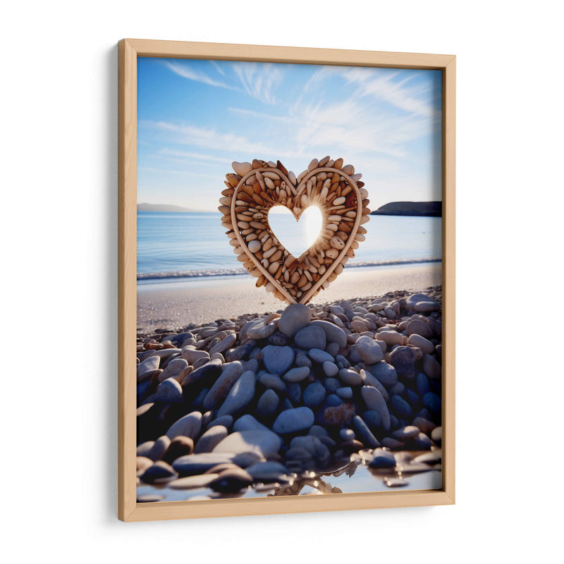 Corazón de Piedras en la Playa - DeLaVegaGaming | Cuadro decorativo de Canvas Lab