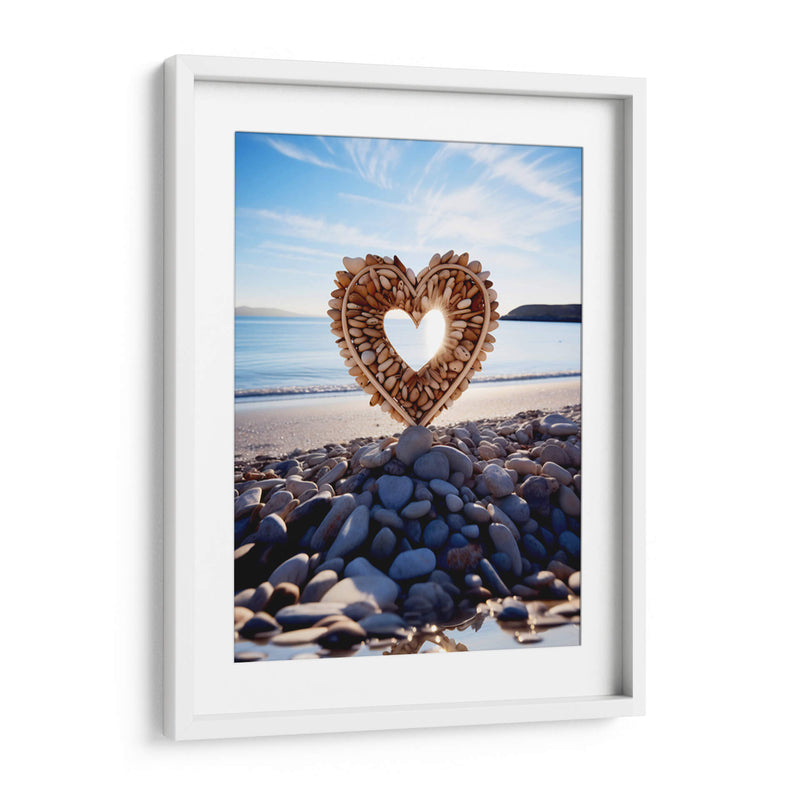 Corazón de Piedras en la Playa - DeLaVegaGaming | Cuadro decorativo de Canvas Lab