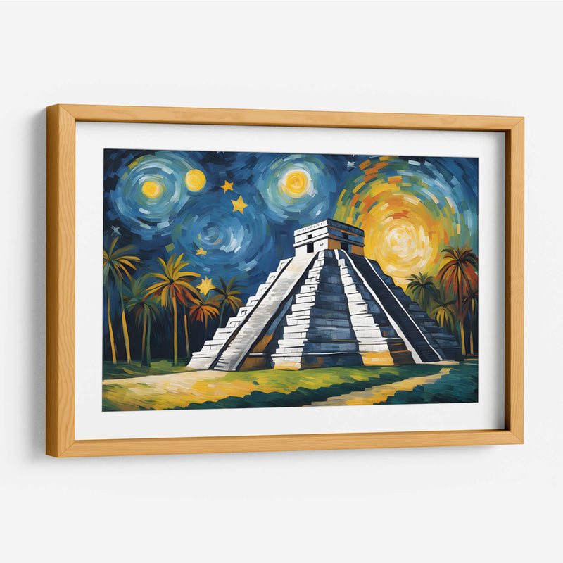 Chichen Itza estilo Van Gogh - Mavel Per | Cuadro decorativo de Canvas Lab