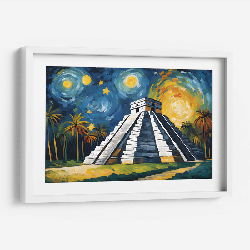 Chichen Itza estilo Van Gogh - Mavel Per | Cuadro decorativo de Canvas Lab