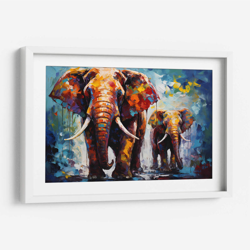 Los Elefantes - Dominico Zafri | Cuadro decorativo de Canvas Lab