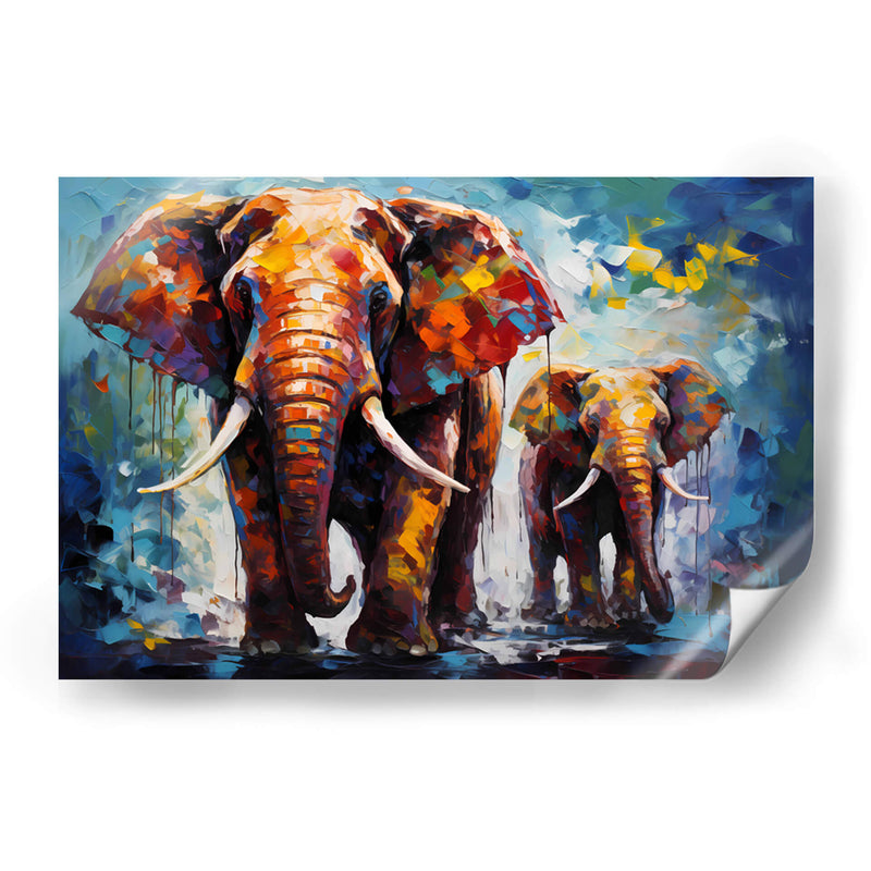 Los Elefantes - Dominico Zafri | Cuadro decorativo de Canvas Lab