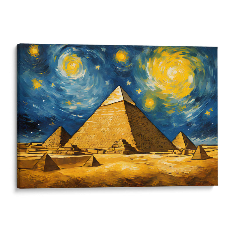 La Gran Pirámide de Guiza al estilo de Vicent Van Gogh - Mavel Per | Cuadro decorativo de Canvas Lab