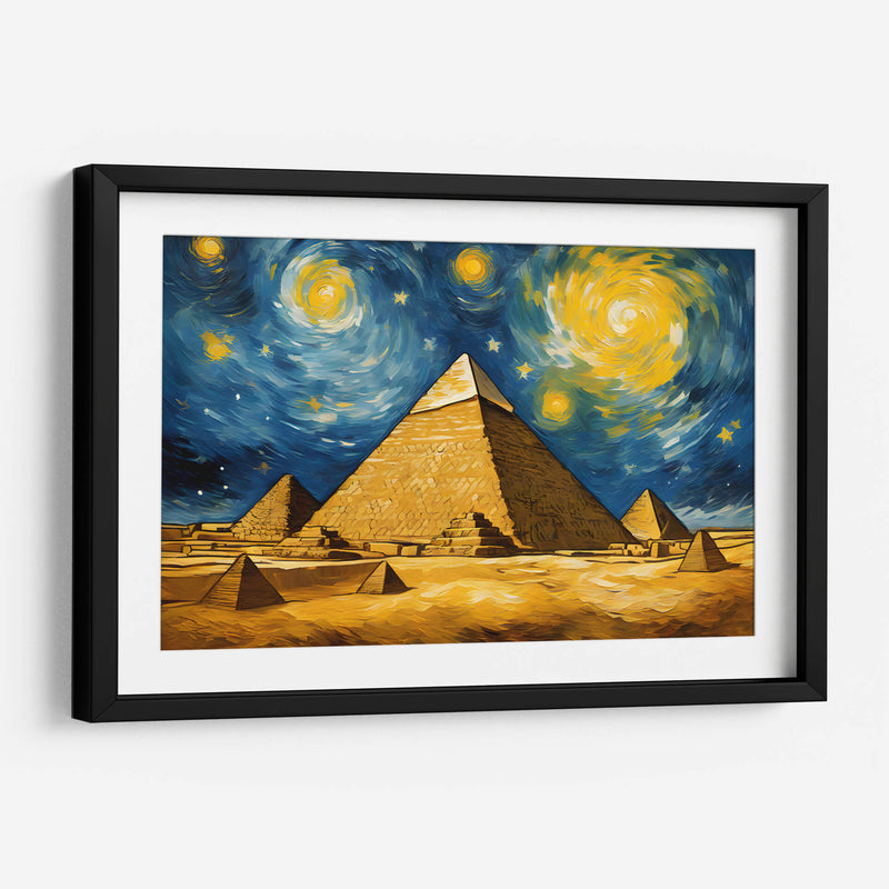 La Gran Pirámide de Guiza al estilo de Vicent Van Gogh - Mavel Per | Cuadro decorativo de Canvas Lab