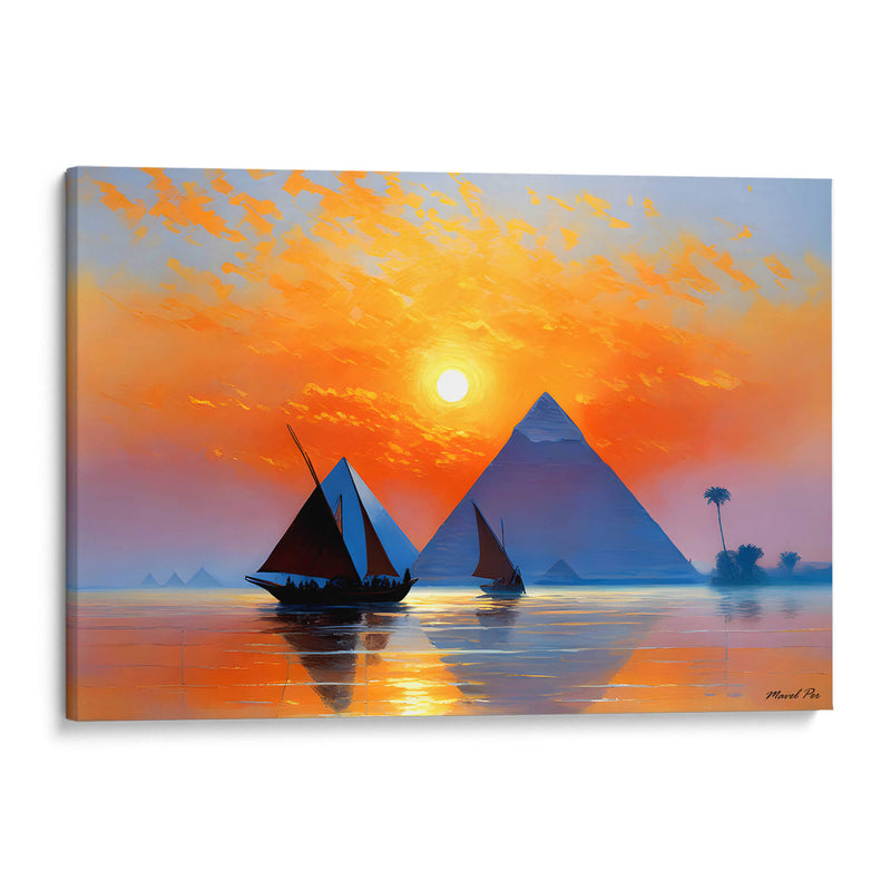 Pirámides Egipto al estilo Monet - Mavel Per | Cuadro decorativo de Canvas Lab