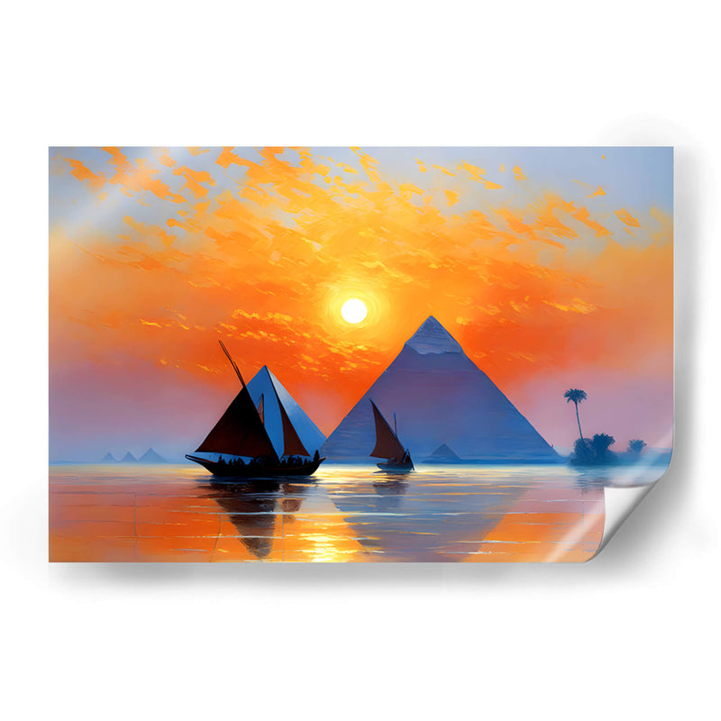 Pirámides Egipto al estilo Monet - Mavel Per | Cuadro decorativo de Canvas Lab