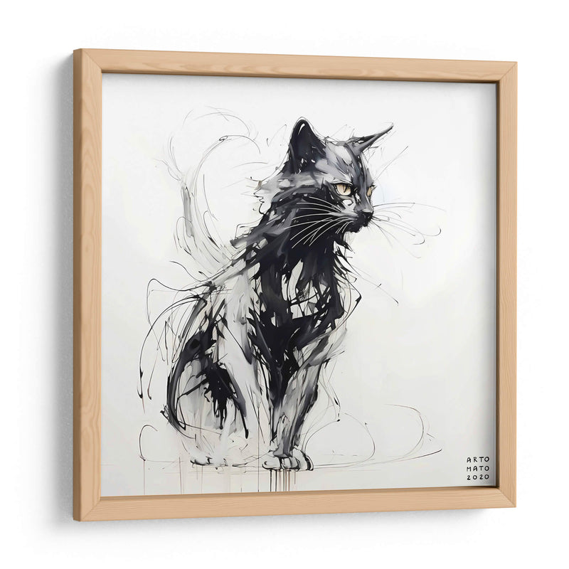 Gato negro - Artomato | Cuadro decorativo de Canvas Lab
