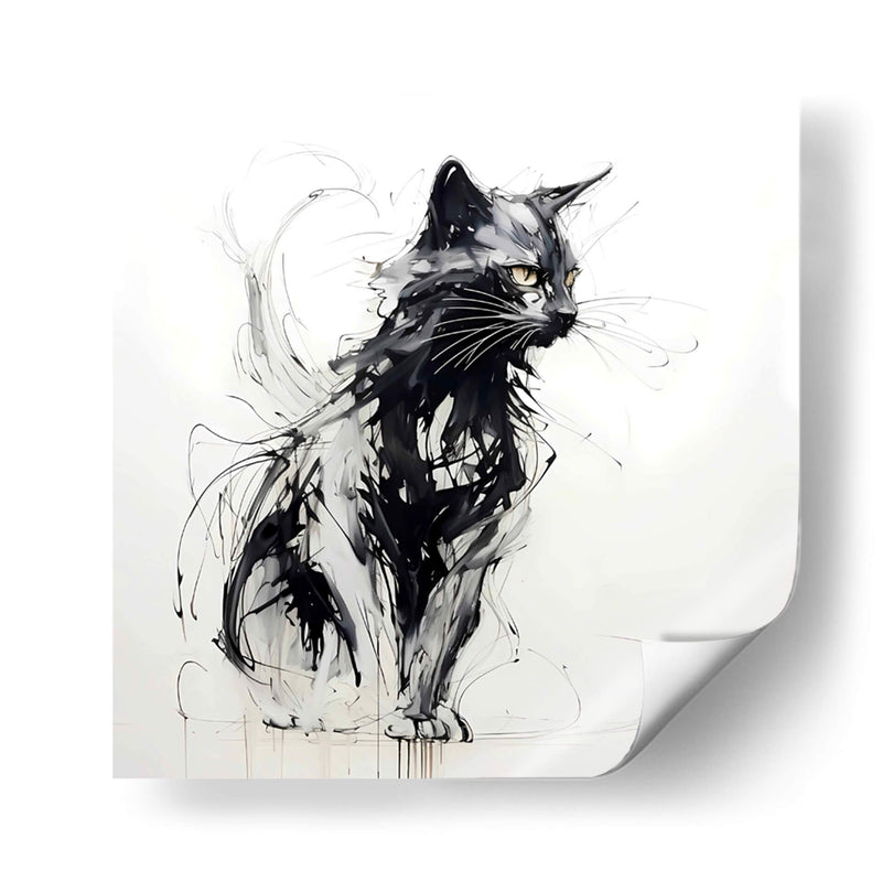 Gato negro - Artomato | Cuadro decorativo de Canvas Lab