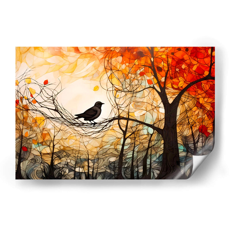 Pájaro en otoño - Artomato | Cuadro decorativo de Canvas Lab