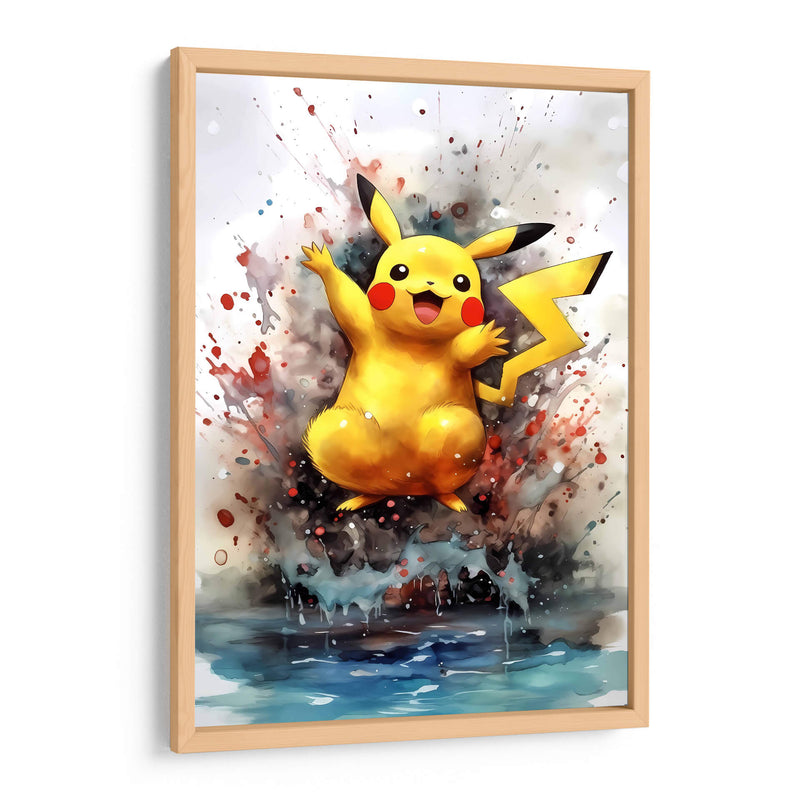 Pikachu Feliz - Impressionist Hero | Cuadro decorativo de Canvas Lab