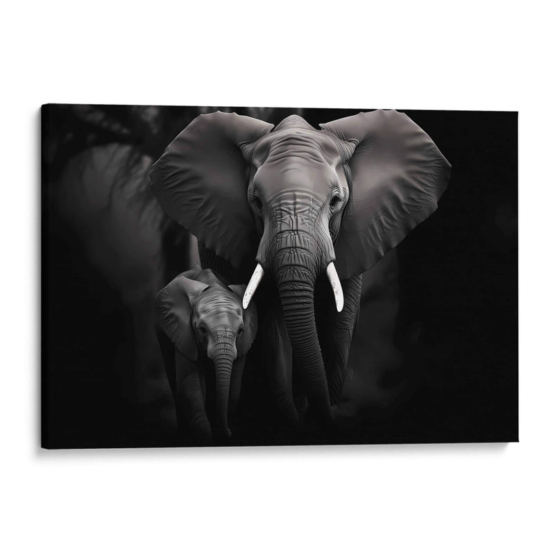 Elefantes En Familia - Pat G | Cuadro decorativo de Canvas Lab