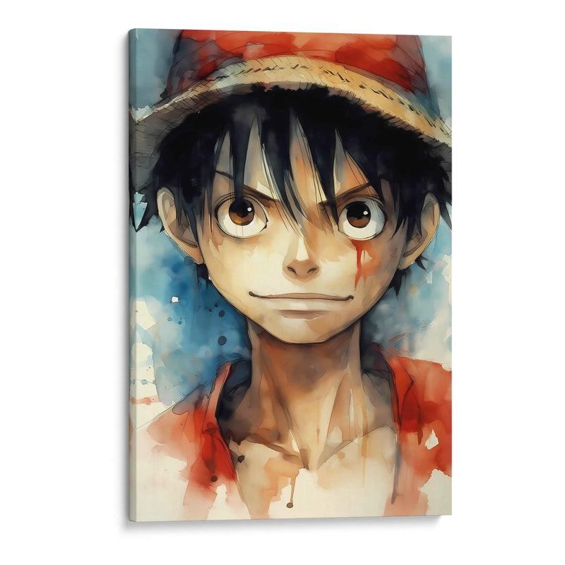 Retrato De Monkey D Luffy - Impressionist Hero | Cuadro decorativo de Canvas Lab