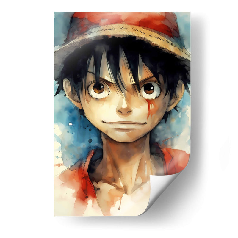 Retrato De Monkey D Luffy - Impressionist Hero | Cuadro decorativo de Canvas Lab