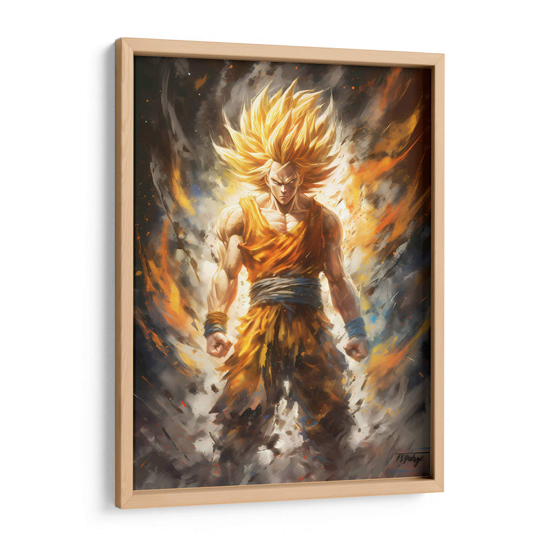 Saiyan Goku - Impressionist Hero | Cuadro decorativo de Canvas Lab