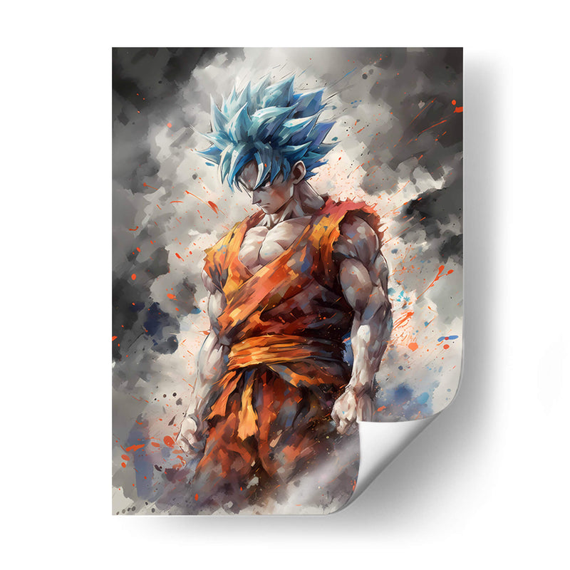 El Instinto De Goku - Impressionist Hero | Cuadro decorativo de Canvas Lab