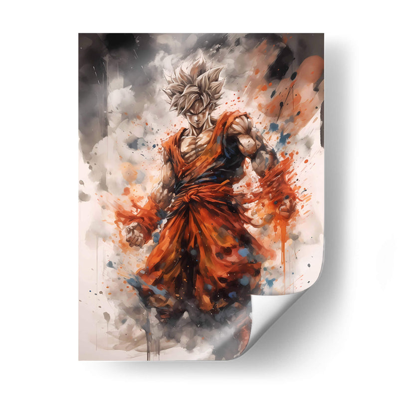 Goku Sayayin - Impressionist Hero | Cuadro decorativo de Canvas Lab