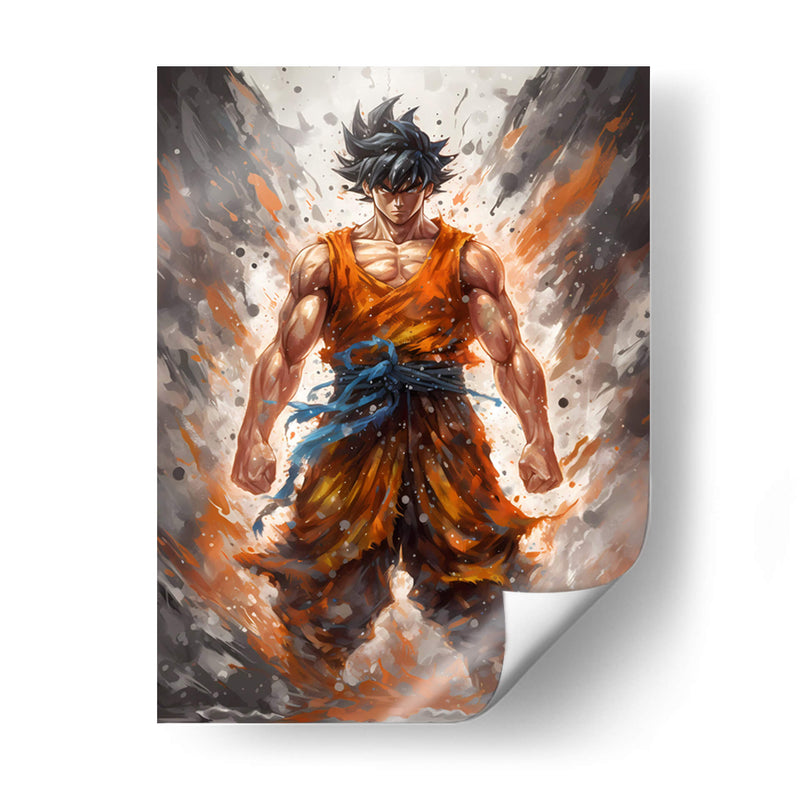 La Fuerza De Goku - Impressionist Hero | Cuadro decorativo de Canvas Lab