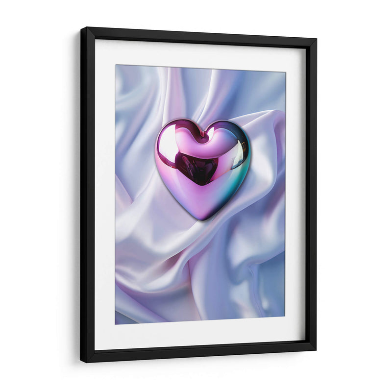Corazón Iridiscente Sobre Colores Pastel - II - DeLaVegaGaming | Cuadro decorativo de Canvas Lab