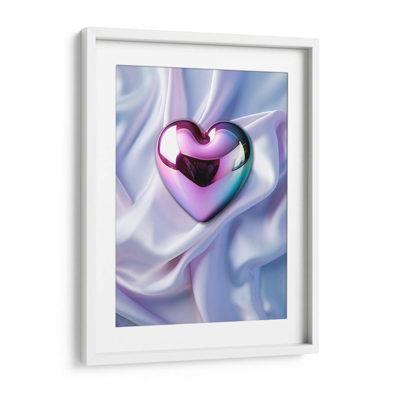 Corazón Iridiscente Sobre Colores Pastel - II - DeLaVegaGaming | Cuadro decorativo de Canvas Lab