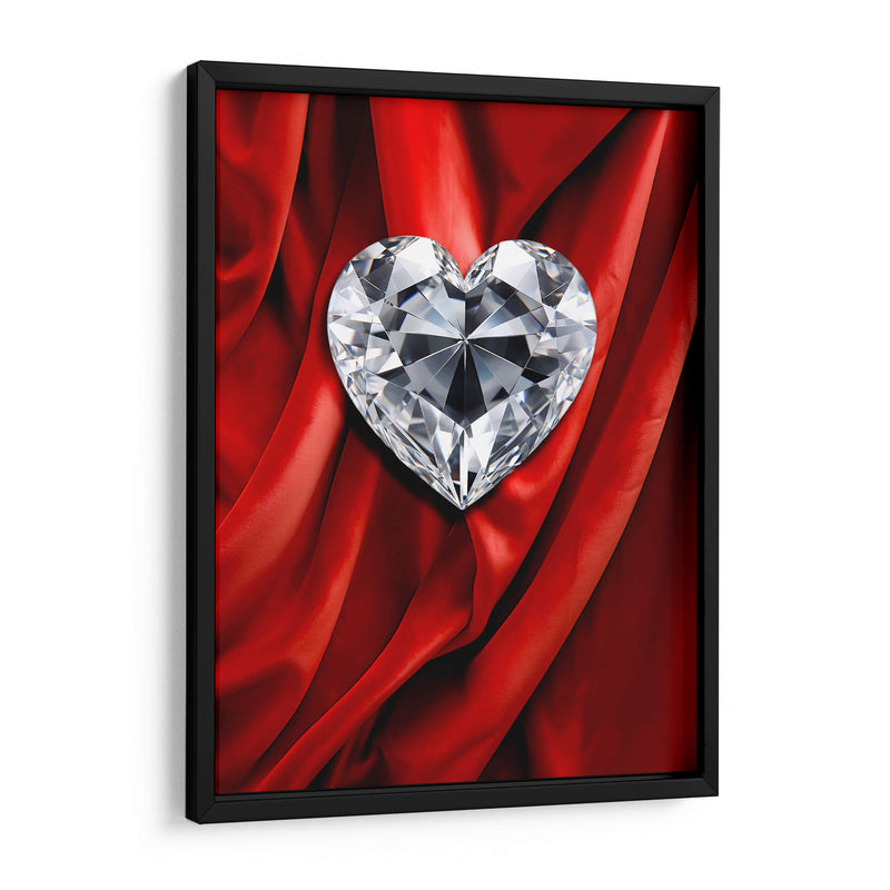 Corazón de Diamante Sobre Terciopelo Rojo - DeLaVegaGaming | Cuadro decorativo de Canvas Lab