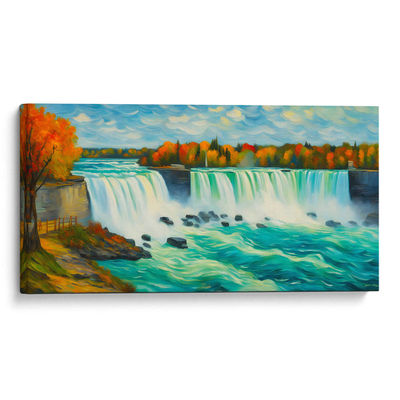 Cataratas del Niagara al estilo Vicent Van Gogh - Mavel Per | Cuadro decorativo de Canvas Lab