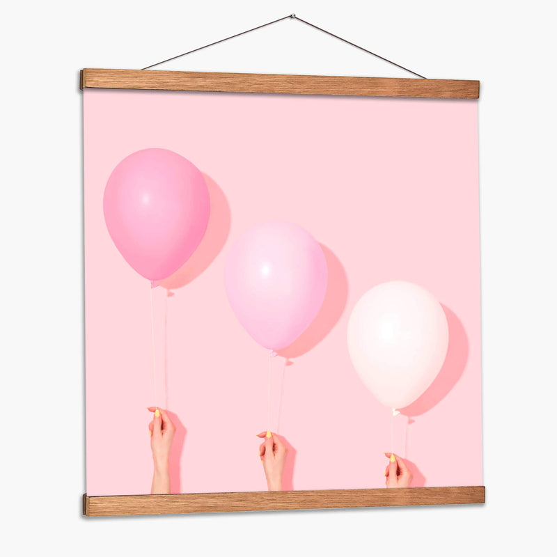 Tres globos rosas | Cuadro decorativo de Canvas Lab