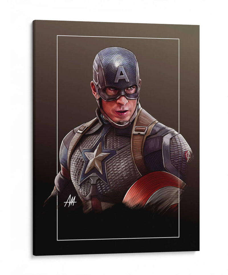 Capitán América - Axell Mejía Art | Cuadro decorativo de Canvas Lab
