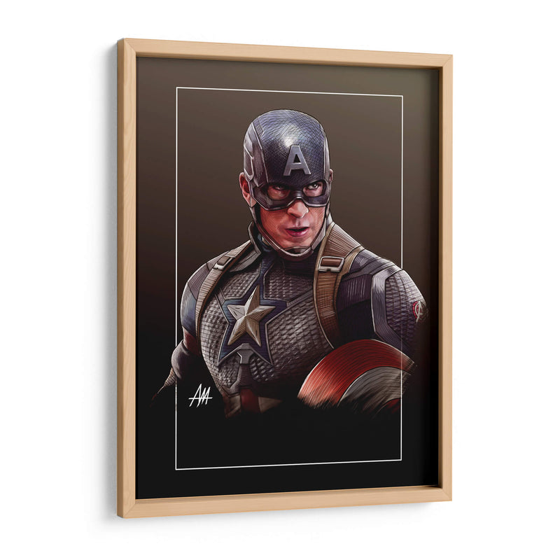 Capitán América - Axell Mejía Art | Cuadro decorativo de Canvas Lab