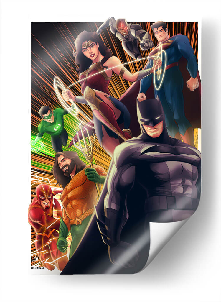 Justice League - Axell Mejía Art | Cuadro decorativo de Canvas Lab