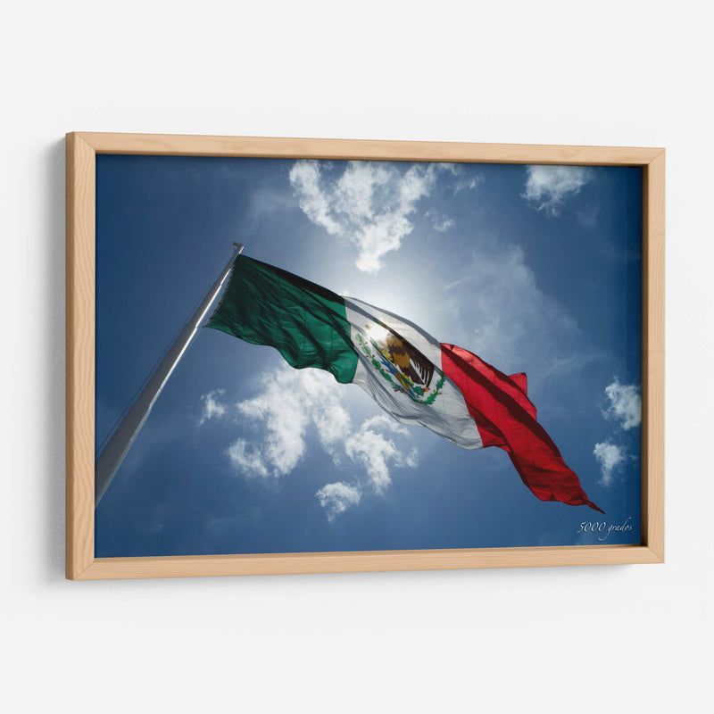Bandera de México con sol - 5000 grados | Cuadro decorativo de Canvas Lab