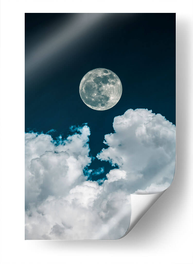 Luna llena sobre nubes - Enrique Estrada | Cuadro decorativo de Canvas Lab