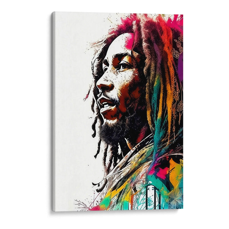 Bob Marley vibrante  - Paltik Arte Digital | Cuadro decorativo de Canvas Lab