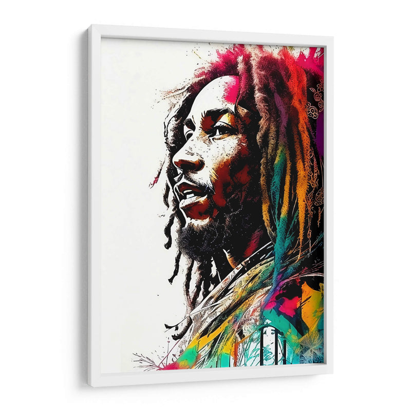 Bob Marley vibrante  - Paltik Arte Digital | Cuadro decorativo de Canvas Lab
