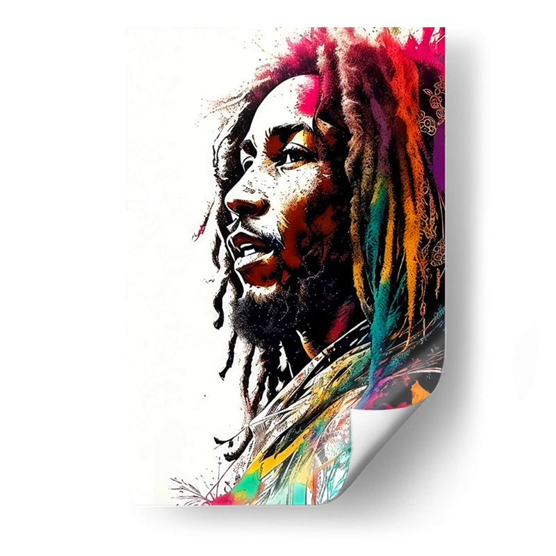 Bob Marley vibrante  - Paltik Arte Digital | Cuadro decorativo de Canvas Lab