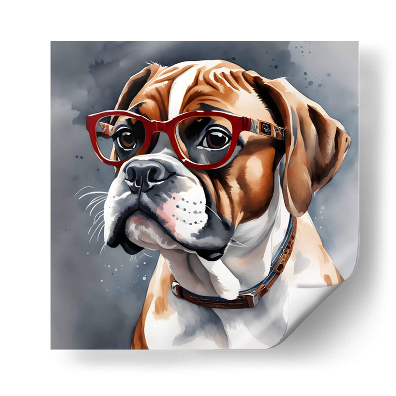 Perro Boxer con lentes - Mavel Per | Cuadro decorativo de Canvas Lab