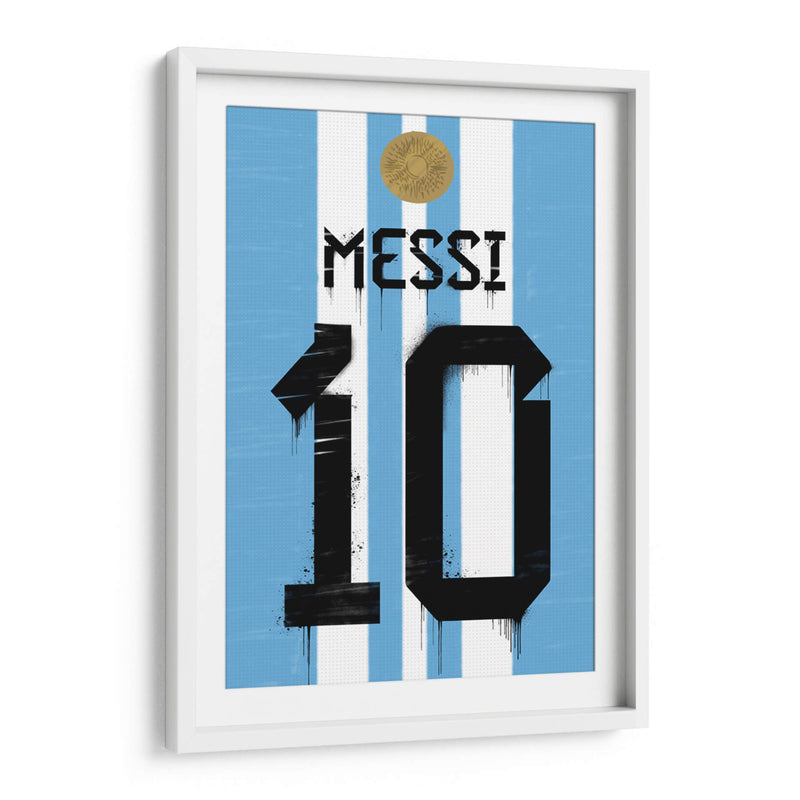 Messi Arg Jersey - David Aste | Cuadro decorativo de Canvas Lab