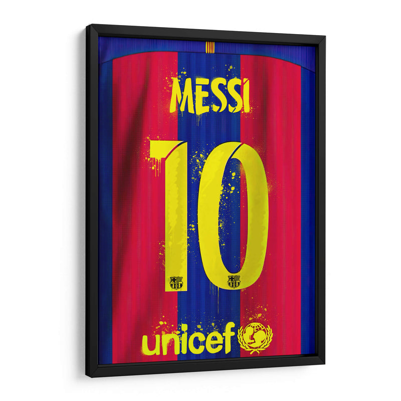 Messi Barca Jersey - David Aste | Cuadro decorativo de Canvas Lab