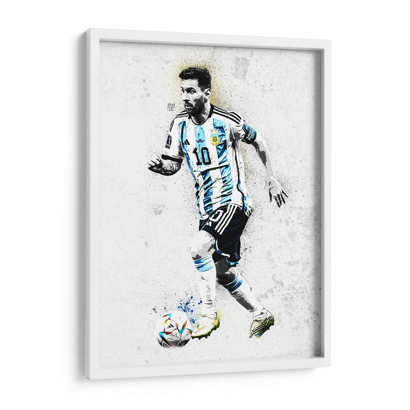 Messi Argentina Graffiti - David Aste | Cuadro decorativo de Canvas Lab