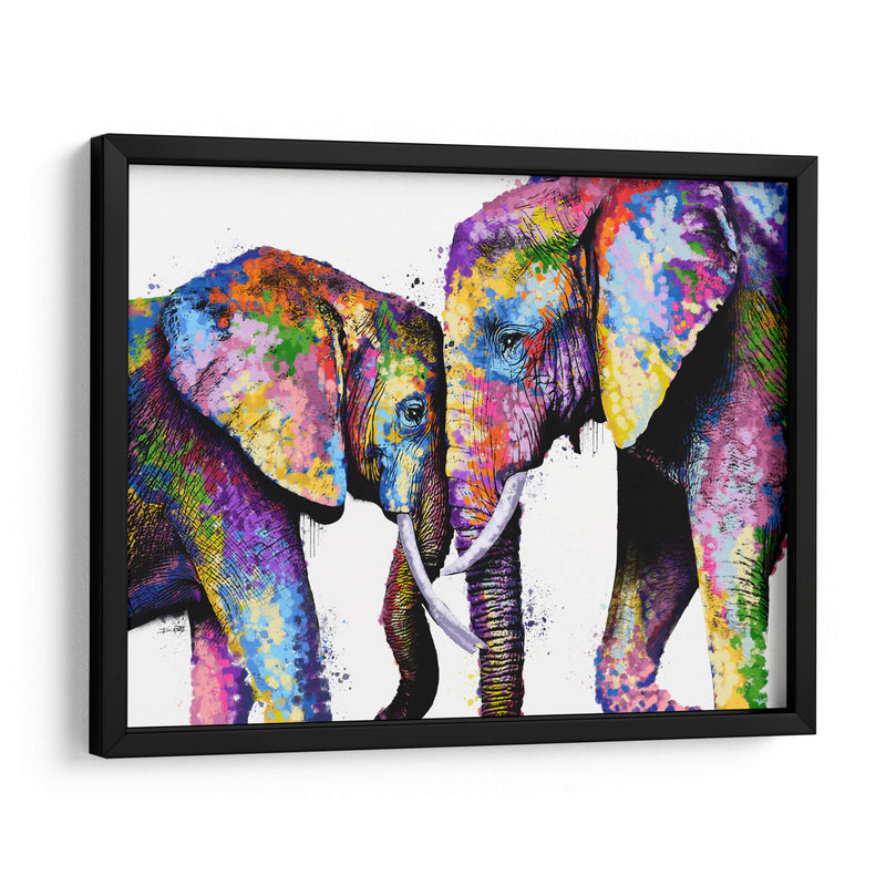 Familia de Elefantes 2  - Hue Art | Cuadro decorativo de Canvas Lab