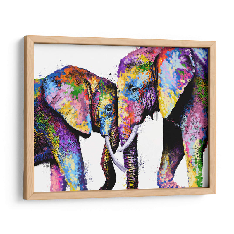 Familia de Elefantes 2  - Hue Art | Cuadro decorativo de Canvas Lab