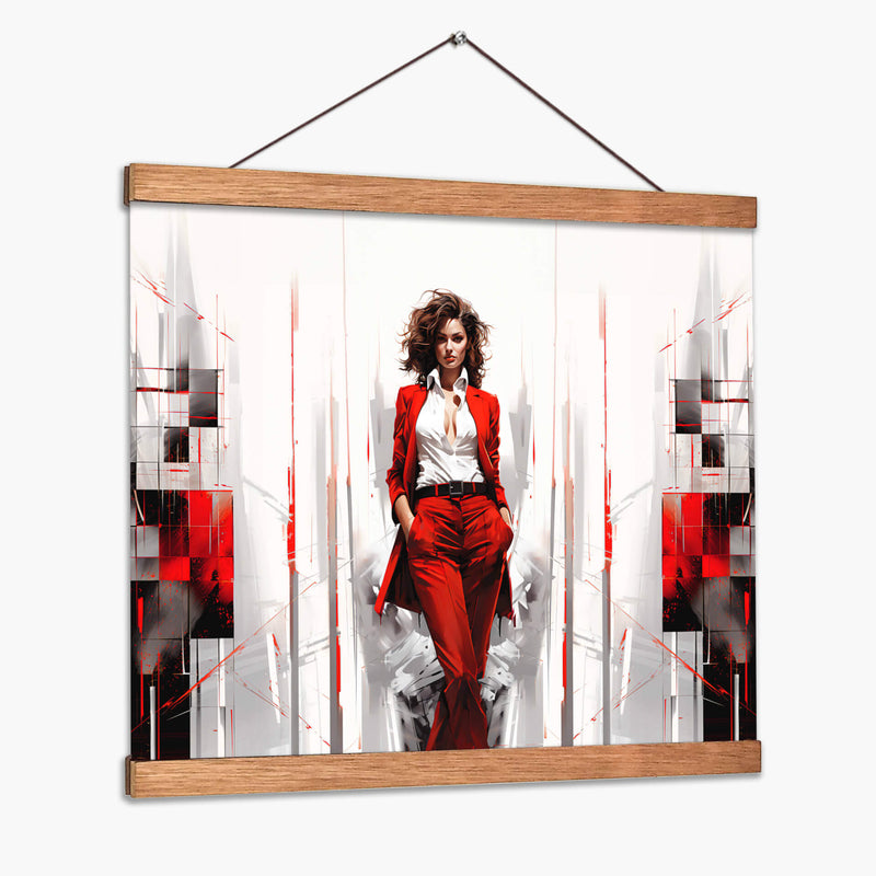 Lady Boss - Rojo - DeLaVegaGaming | Cuadro decorativo de Canvas Lab