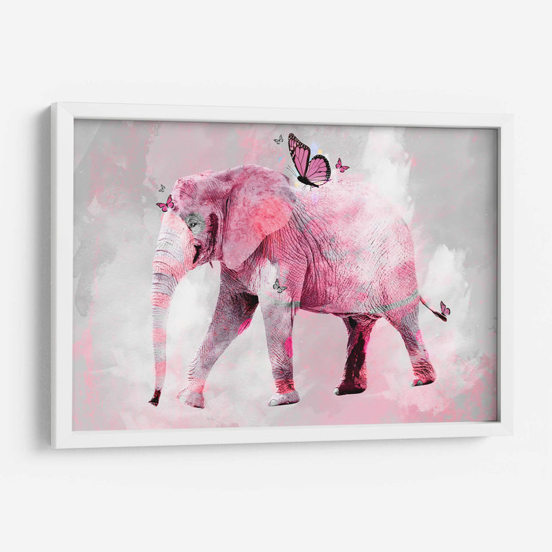Elefante y mariposas - Lofty&Me | Cuadro decorativo de Canvas Lab