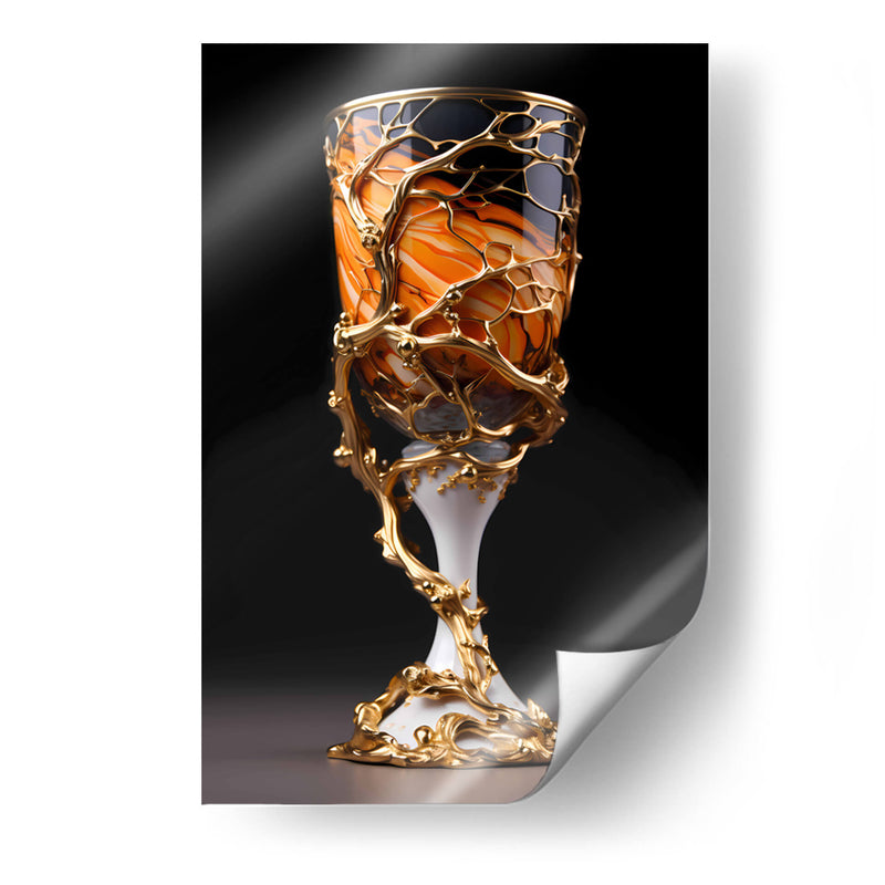 Bebe Un Sueño - Anaranjado y Dorado - 1 - DeLaVegaGaming | Cuadro decorativo de Canvas Lab