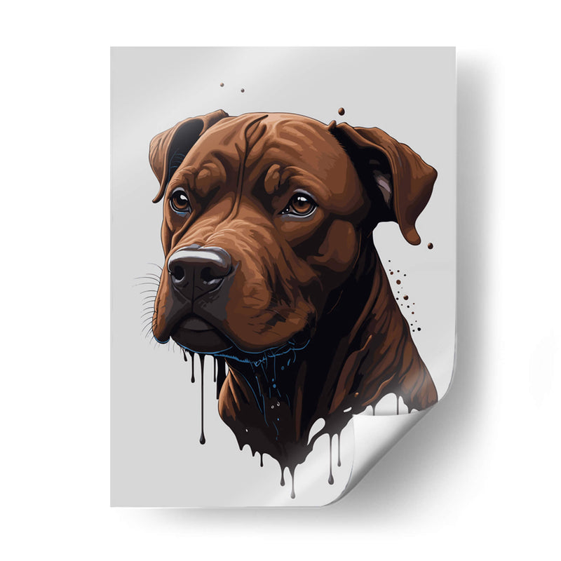 Pitbull de Chocolate - Infiniity Art | Cuadro decorativo de Canvas Lab