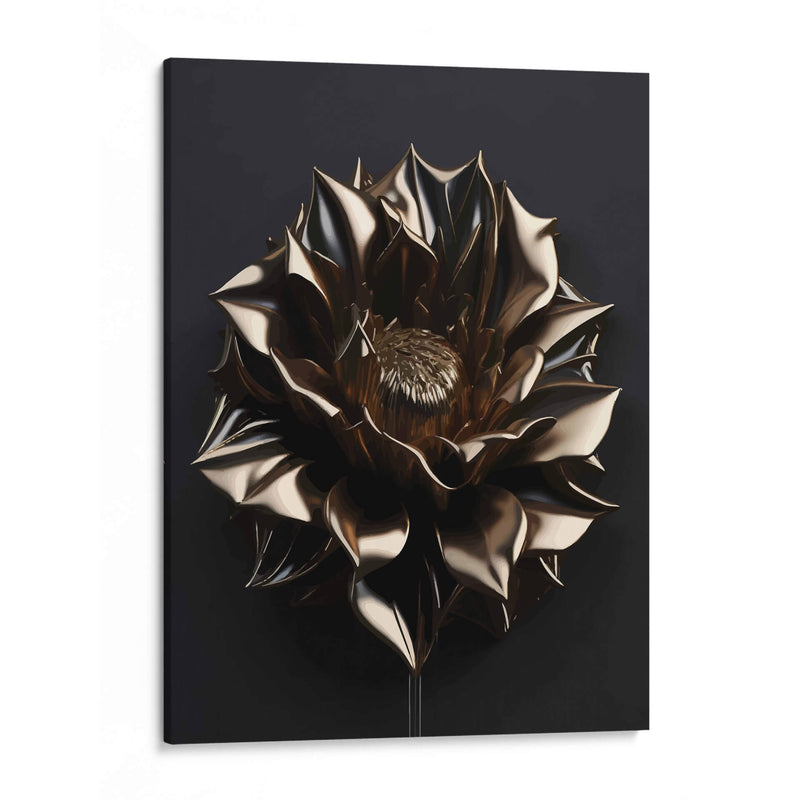 Dhalia Negra-Dorada - Infiniity Art | Cuadro decorativo de Canvas Lab