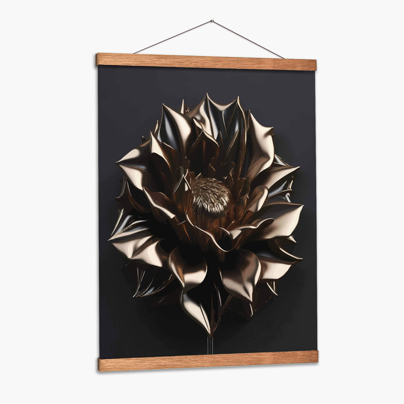 Dhalia Negra-Dorada - Infiniity Art | Cuadro decorativo de Canvas Lab